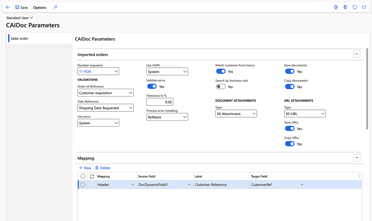 Sales Order Validation